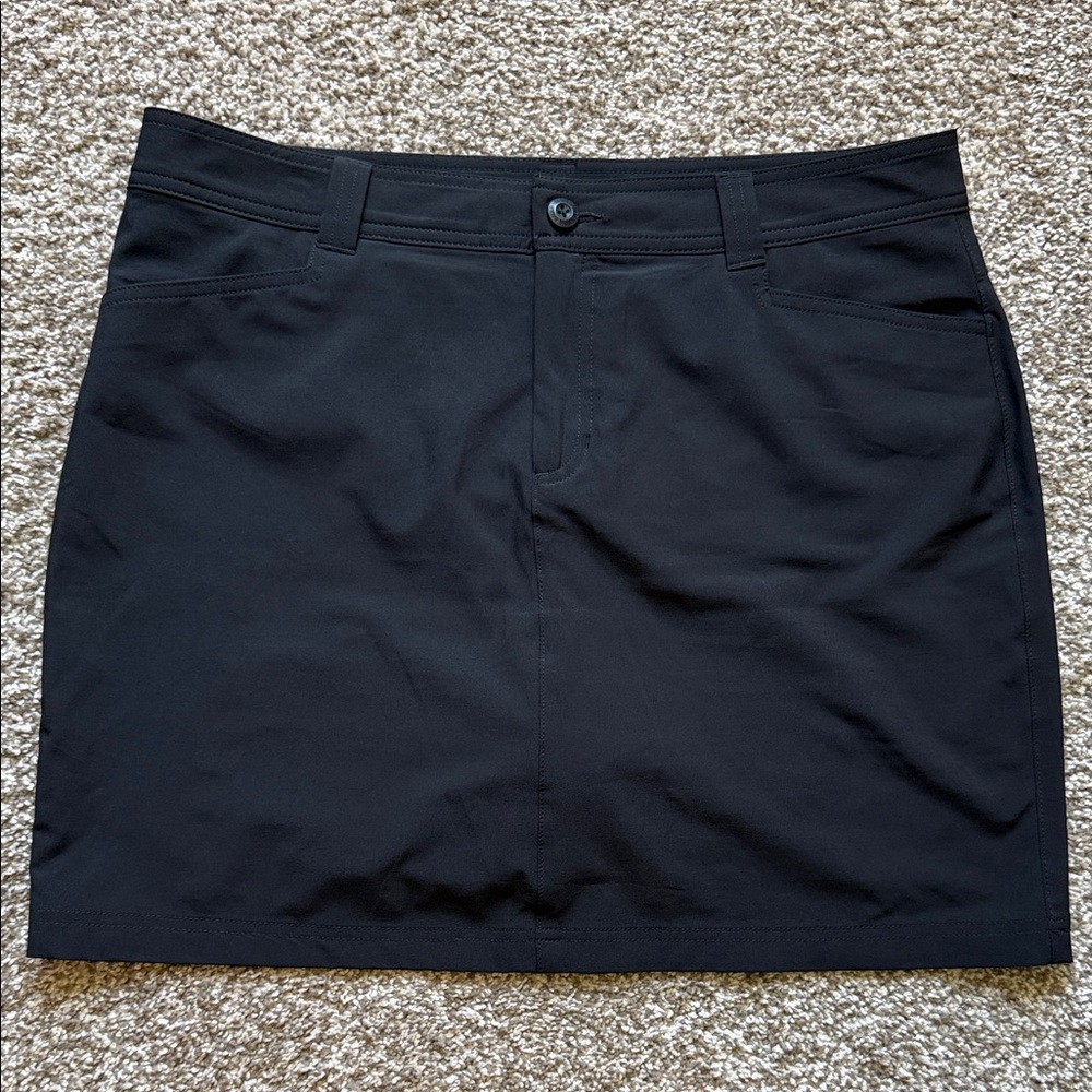Eddie Bauer 🖤BLACK🖤 BELT LOOPS SKORTS SIZE 12 🌟EUC🌟